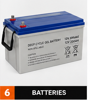 Batteries of all sizes for solar systems